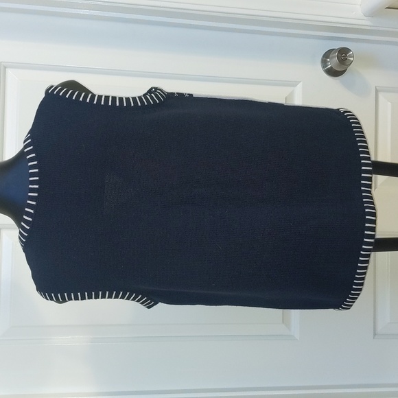 HOLIDAY EDITION blue/white Christmas Sweater Vest - S - Picture 3 of 4